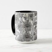 Mug Dandelions, noir et blanc (Devant gauche)