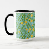 Mug Dandelions, vert, jaune et bleu (Gauche)