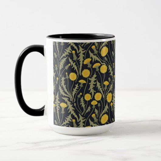 Mug Dandelions, vert, jaune et noir (Gauche)