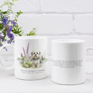Mug Dandie Dinmont Aquarelle Chien & Citation sur la