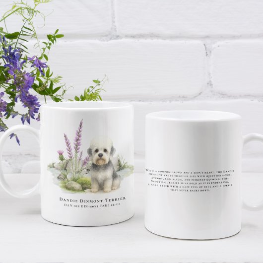Mug Dandie Dinmont | Watercolor Dog & Breed Quote