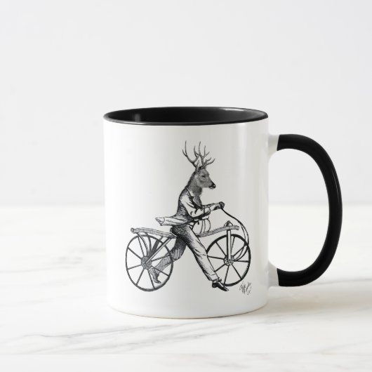 Mug Dandy Deer à vélo Vintage (Droite)