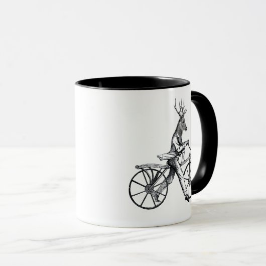 Mug Dandy Deer à vélo Vintage (Devant droit)