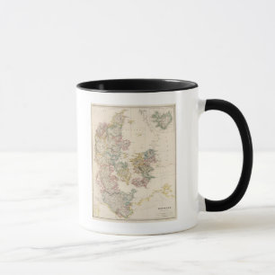 Mug Danemark avec carte d'entrée de l'Islande