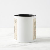 Mug Danemark avec carte d'entrée de l'Islande (Centre)