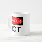 Mug Danger - Chaud Chemise de Prudence Drôle Sac Crava (Devant gauche)