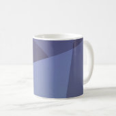 Mug d'angle Abstrait géométrique bleu (Devant droit)