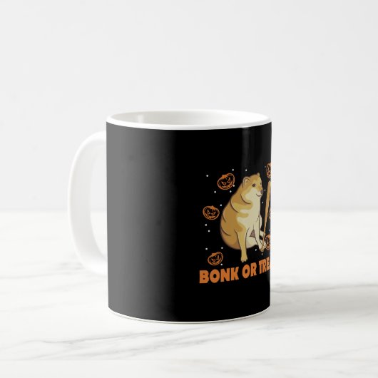Mug Dank Meme Cheems Halloween Chien (Devant gauche)