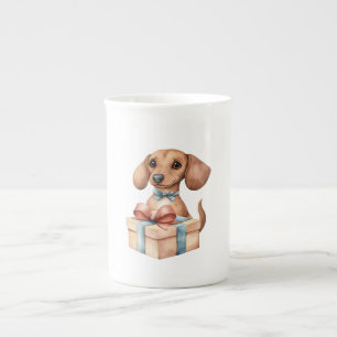 Mug d'anniversaire de dachshund mignon Un peu plus