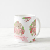 Mug d'anniversaire ours fraise mignon (Devant droit)