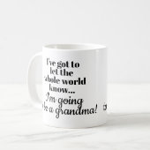 Mug d'annonce de grossesse pour grand-mère / mère (Devant gauche)