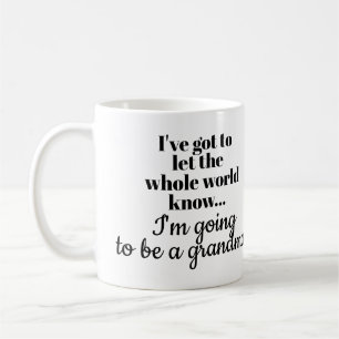 Mug d'annonce de grossesse pour grand-mère / mère