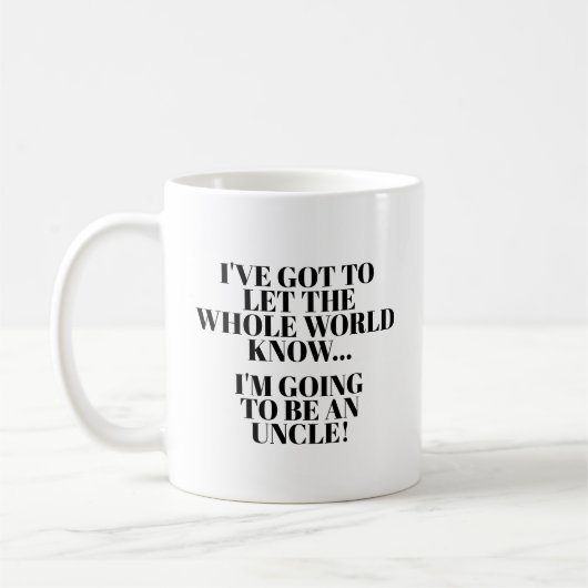 Mug d'annonce de grossesse pour oncle / frère (Gauche)