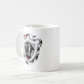 Mug Danois coat noir blanc (Devant gauche)
