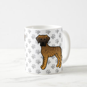 Mug Danois tigré drôle de chien de dessin animé