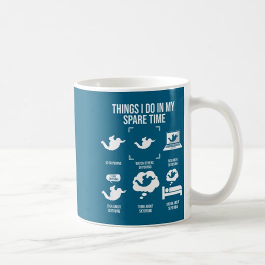 Mug Dans Choses Temps Libre Parachutisme (Droite)