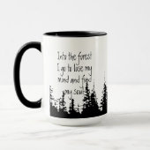 Mug Dans la forêt je vais citations inspirantes (Gauche)