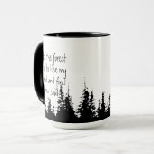Mug Dans la forêt je vais citations inspirantes (Devant gauche)