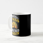 Mug Dans la forme taco dans la bouche drôle cinco de m (Devant gauche)