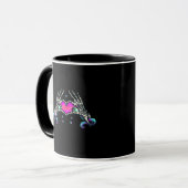 Mug Dans la mort - Squelette Mains de coeur (Devant gauche)