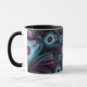 Mug Dans la profondeur bleu rose rose Abstrait Monogra (Gauche)