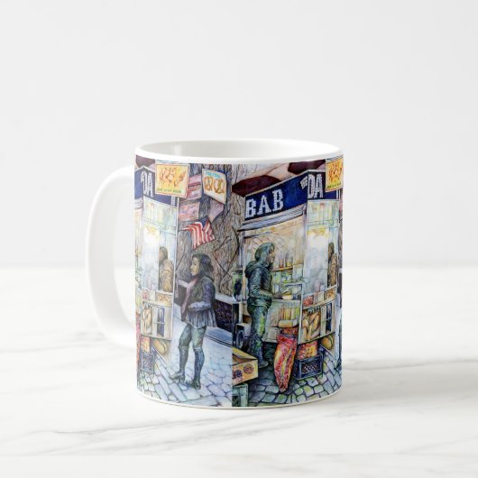 Mug Dans l'amour avec les problèmes, et dans les probl (Devant gauche)