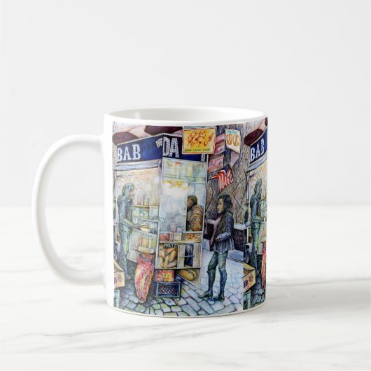 Mug Dans l'amour avec les problèmes, et dans les probl (Gauche)