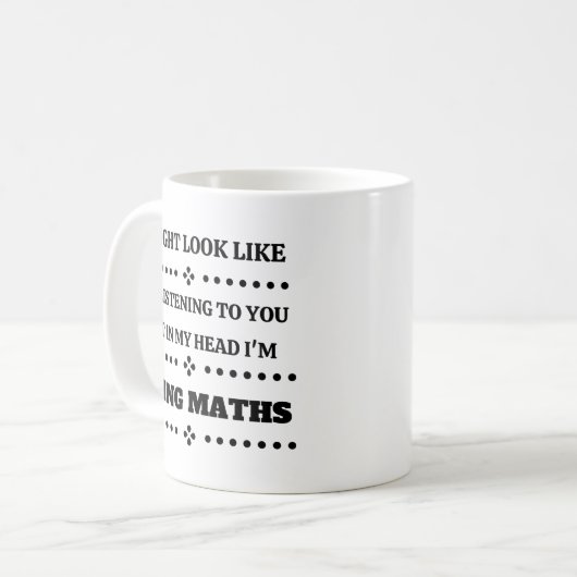 Mug Dans ma tête, je fais des maths (Devant gauche)