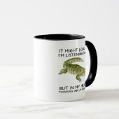 Mug Dans ma tête, je pense à Alligators drôle (Devant droit)