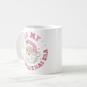 Mug Dans mon apogée rose de Noël (Devant gauche)