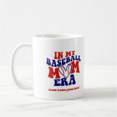 MUG DANS MON BASEBALL MOM ERA RETRO NOM VINTAGE DE L'É (Gauche)