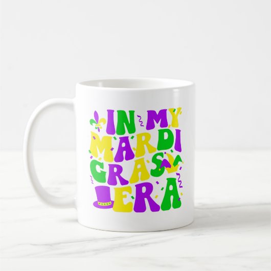 Mug Dans My Mardi Gras Era Funny Festival Retro Carniv (Gauche)