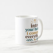 Mug Dans tes mains, je remets tout Écriture (Devant droit)