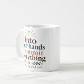 Mug Dans tes mains, je remets tout Écriture (Devant gauche)