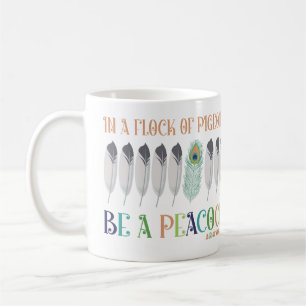 Mug Dans Un Troupeau De Pigeons Soyez Un Pic