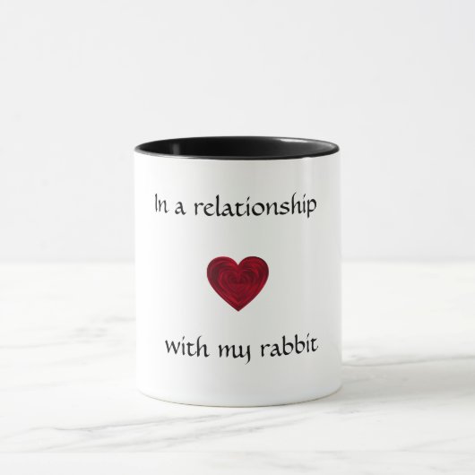 Mug Dans une relation Lapin (Centre)