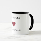 Mug Dans une relation Lapin (Devant droit)
