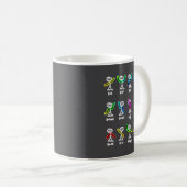 Mug Danse algébrique Figures de graphique drôles Mathé (Devant droit)