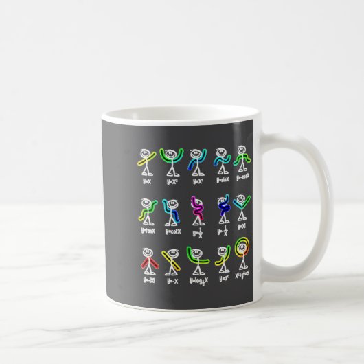 Mug Danse algébrique Figures de graphique drôles Mathé (Droite)