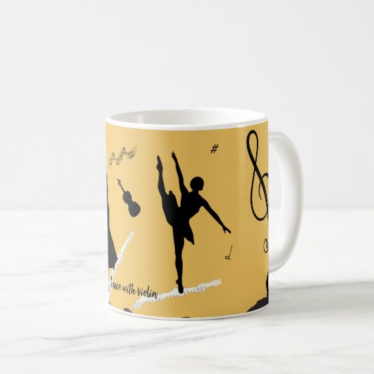 Mug Danse avec violon (Devant droit)