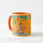 Mug Danse céleste à la pagaie orange (Devant gauche)