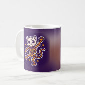 Mug Danse de chat squelette Halloween (Devant gauche)