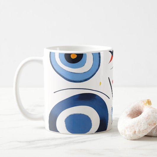 Mug Danse de cote circulaire Abstraite (Avec donut)