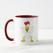 Mug Danse de poulet de bande dessinée (Gauche)