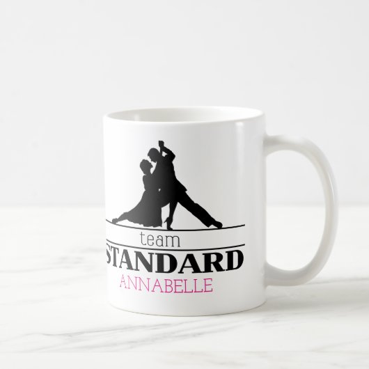 Mug Danse de salle de bal personnalisée standard d'équ (Droite)