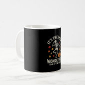 Mug Danse de squelette de Halloween Citrouille d'autom (Devant gauche)