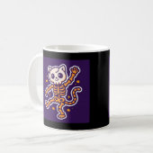 Mug Danse d'Halloween de chat squelette (Devant gauche)