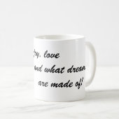 Mug Danse : Joie, Amour, De quoi les rêves sont faits (Devant droit)