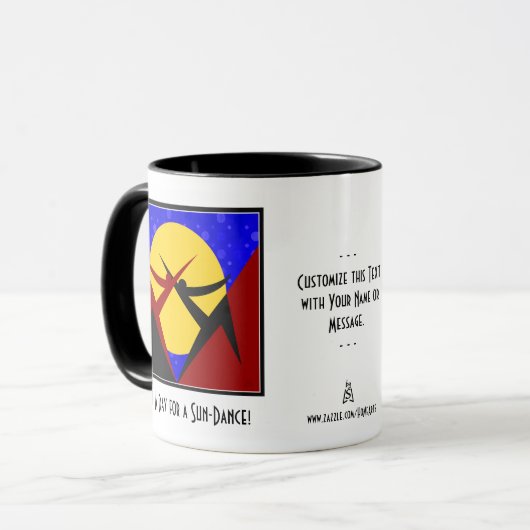 Mug Danse Solaire (Mug en céramique personnalisée) (Devant gauche)