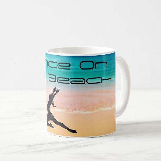 Mug Danse sur la plage - Sable & Océan (Devant droit)